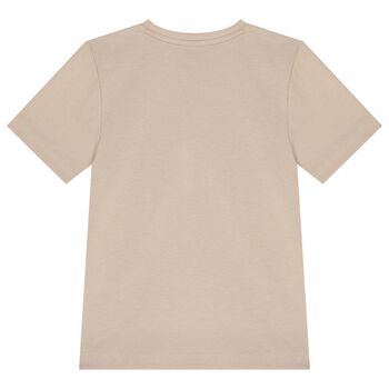 Boys Beige Logo T-Shirt