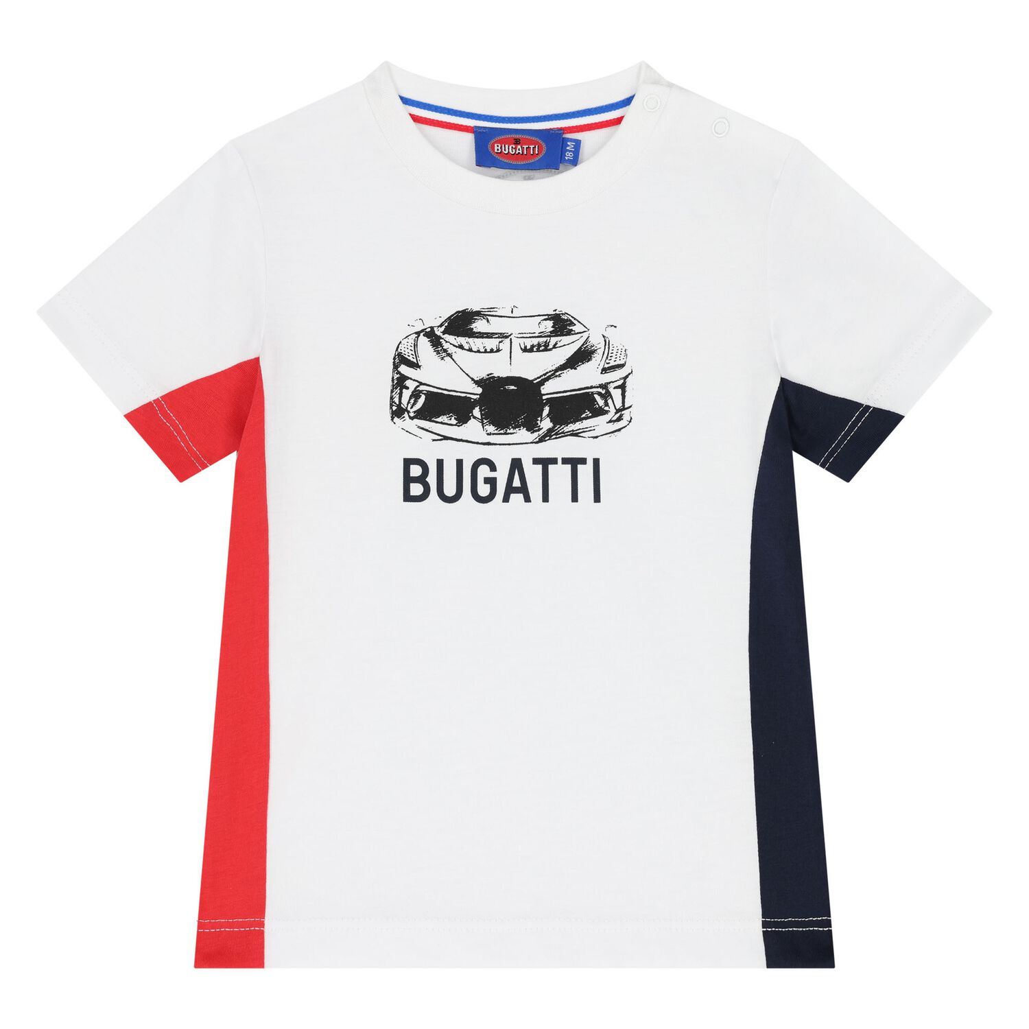 تي شيرت أولاد بالشعار باللون الأبيض, 1, hi-res