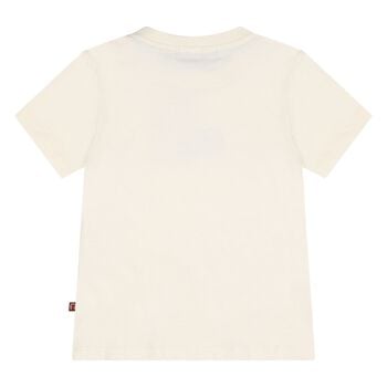 Younger Boys Beige Logo T-Shirt