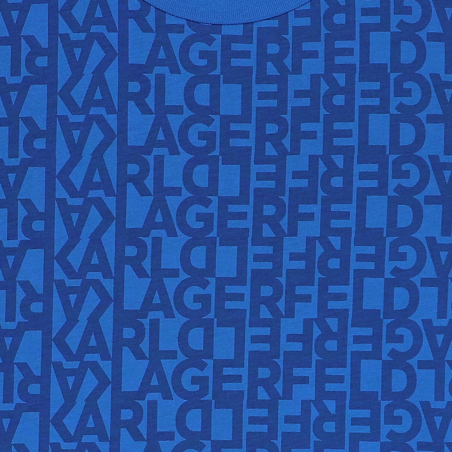 تيشيرت أولاد بالشعار باللون الأزرق, 2, hi-res