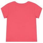 Girls Red Bow T-Shirt, 1, hi-res