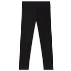 Girls Black Logo Leggings, 1, hi-res