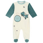 Baby Boys Green & Ivory Babygrows (2 Pack), 1, hi-res