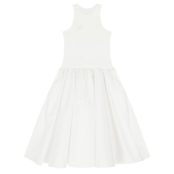 Girls White Logo Dress