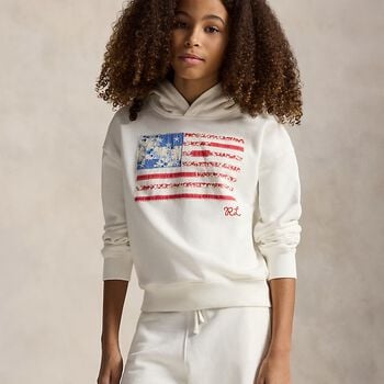 White Logo Hooded Top