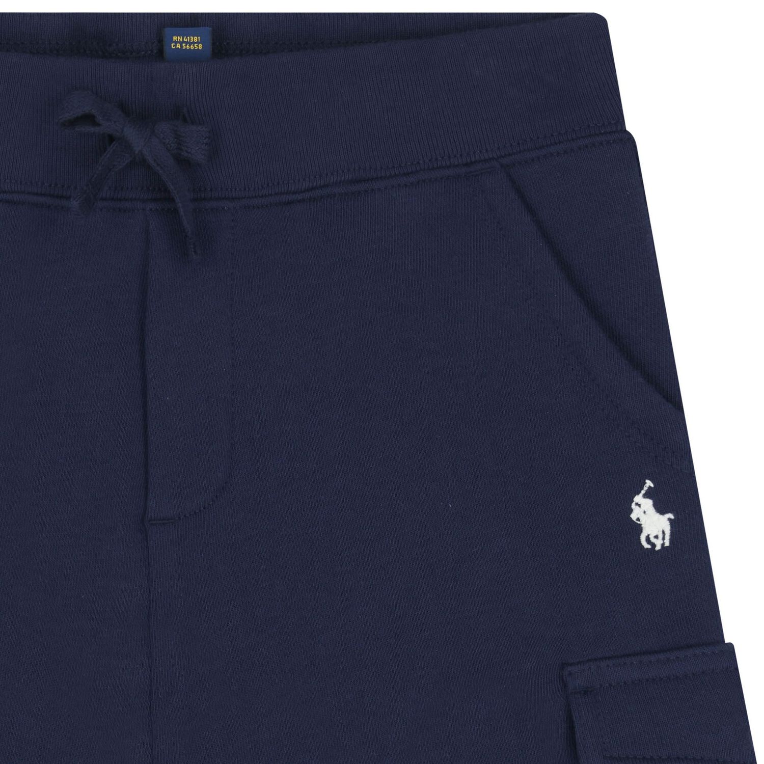 Boys Navy Blue Logo Shorts, 1, hi-res