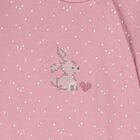 Baby Girls Ivory & Pink Bunny Babygrows ( 2-Pack ), 3, hi-res