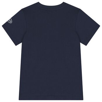 Boys Navy Blue Logo T-Shirt