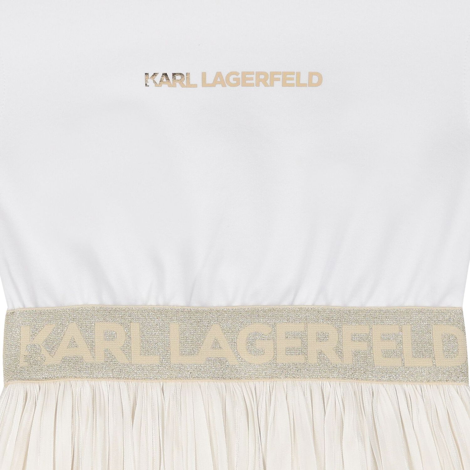 فستان بنات بالشعار باللون الأبيض والعاجي, 1, hi-res image number null