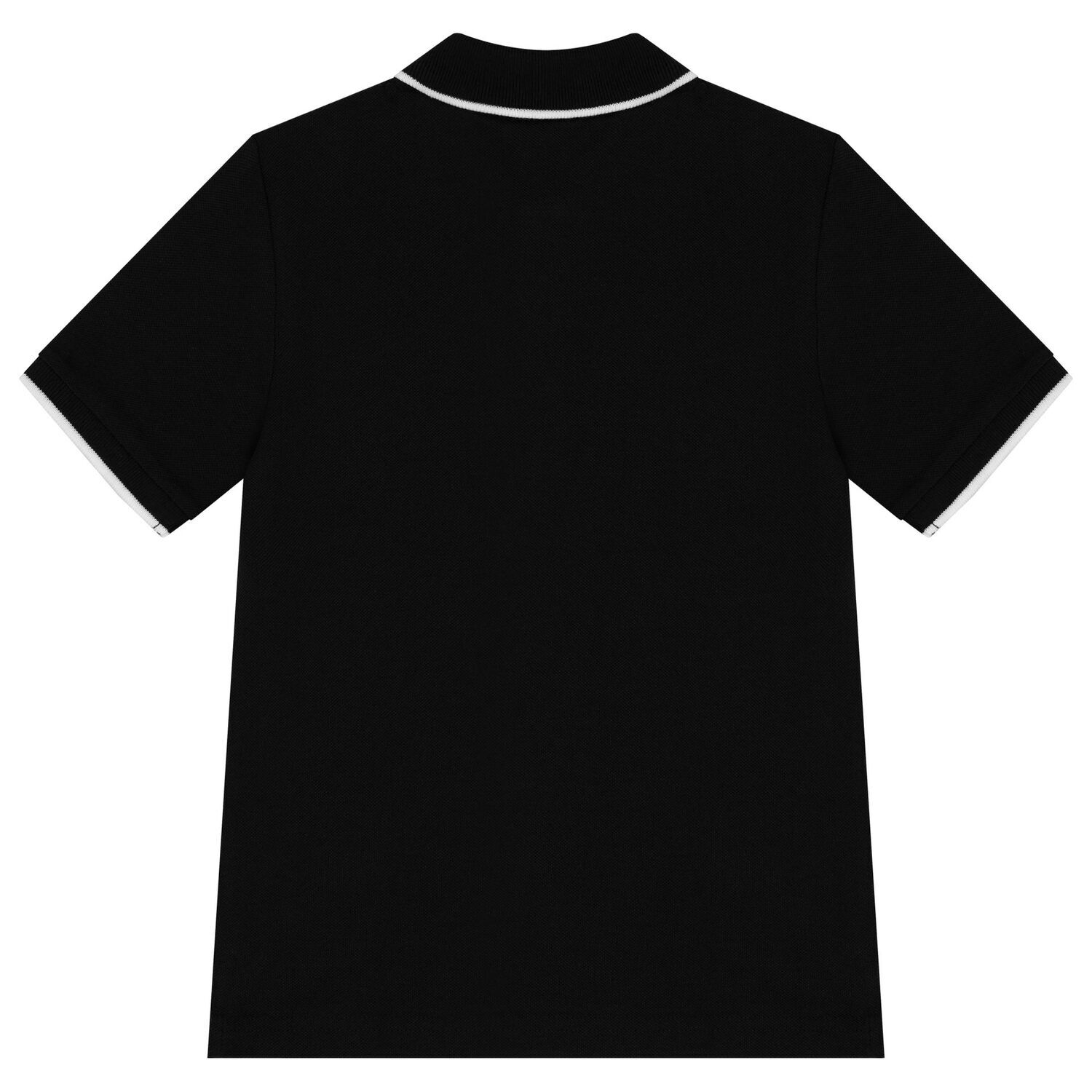 Boys Black Logo Polo Shirt, 1, hi-res image number null
