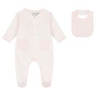 Baby Girls Pink Logo Babygrow Set, 6, hi-res
