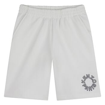 White Logo Shorts