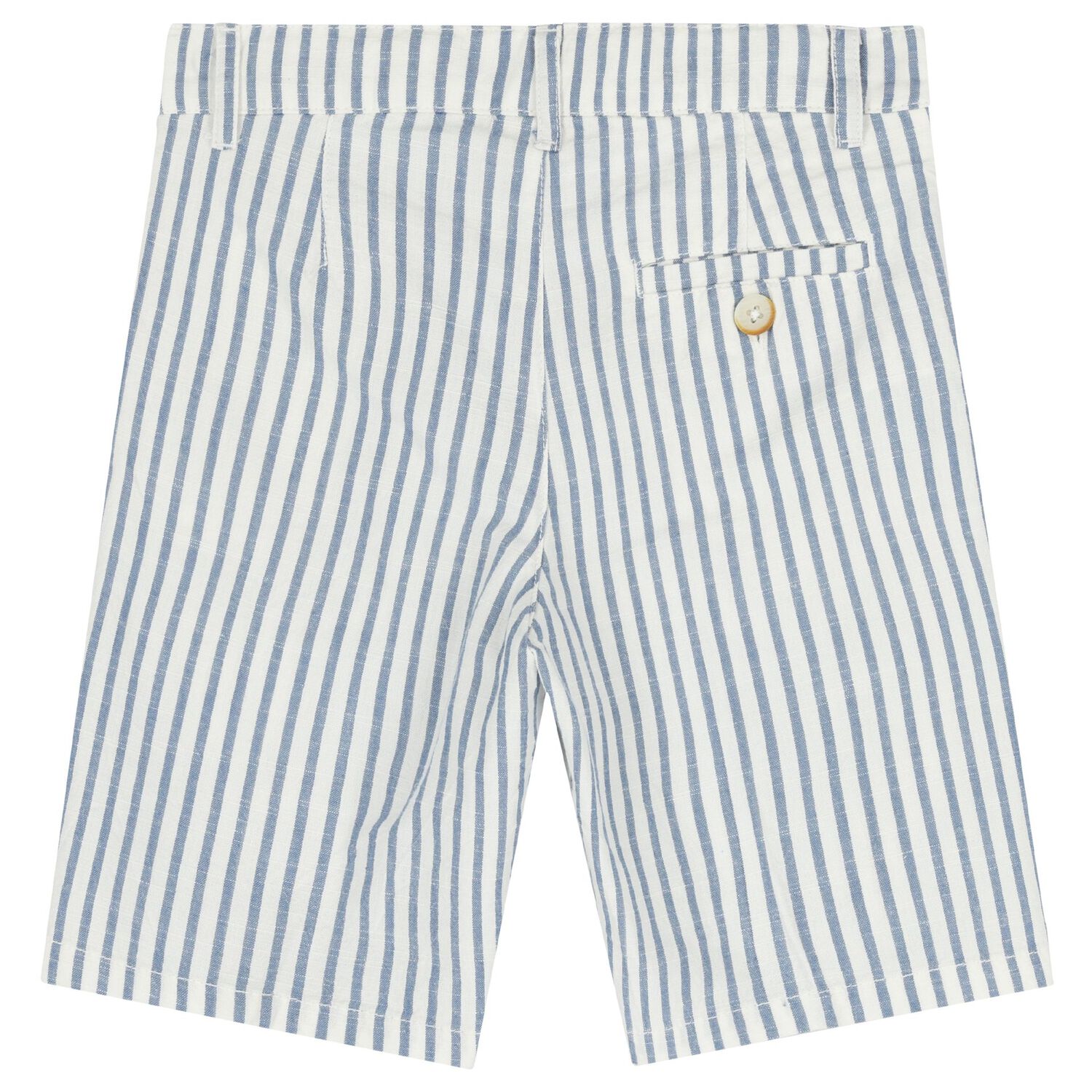 Boys Blue & Ivory Striped Shorts, 1, hi-res