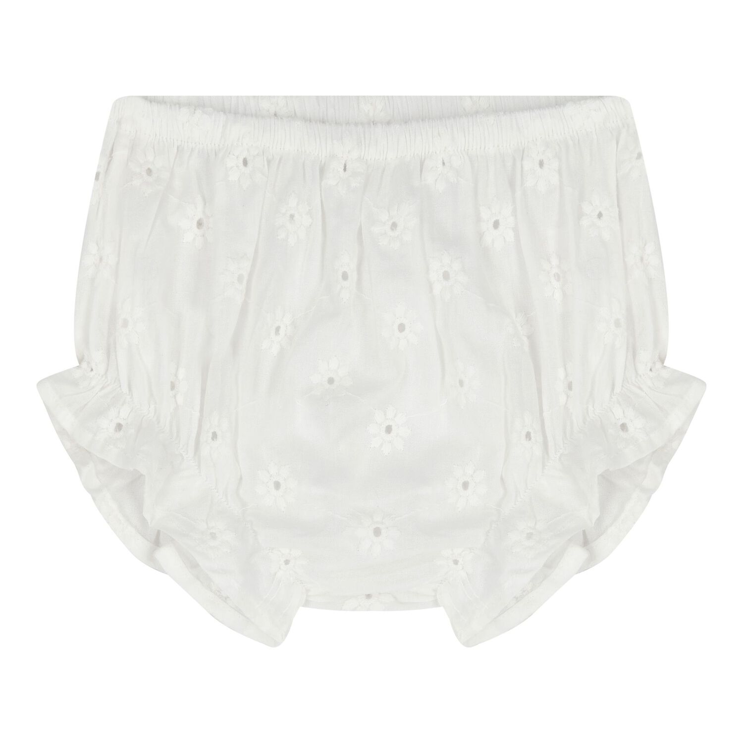 Baby Girls White Broderie Anglaise Dress Set, 1, hi-res