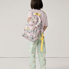 Girls Pink Floral & Logo Backpack, 1, hi-res