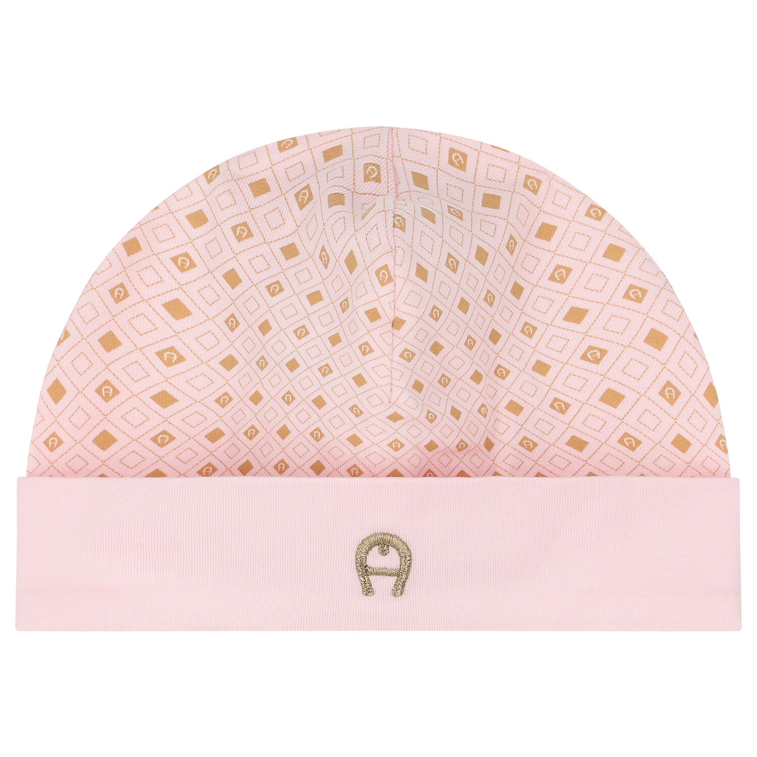 Ivory & Gold Logo Babygrow & Hat Set, 3, hi-res image number null