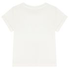 Girls Ivory Logo T-Shirt, 1, hi-res