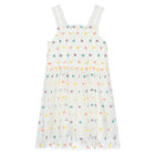 Girls White Tulle Star Dress, 1, hi-res