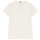 Boys Ivory Logo Cotton T-Shirt, 2, hi-res