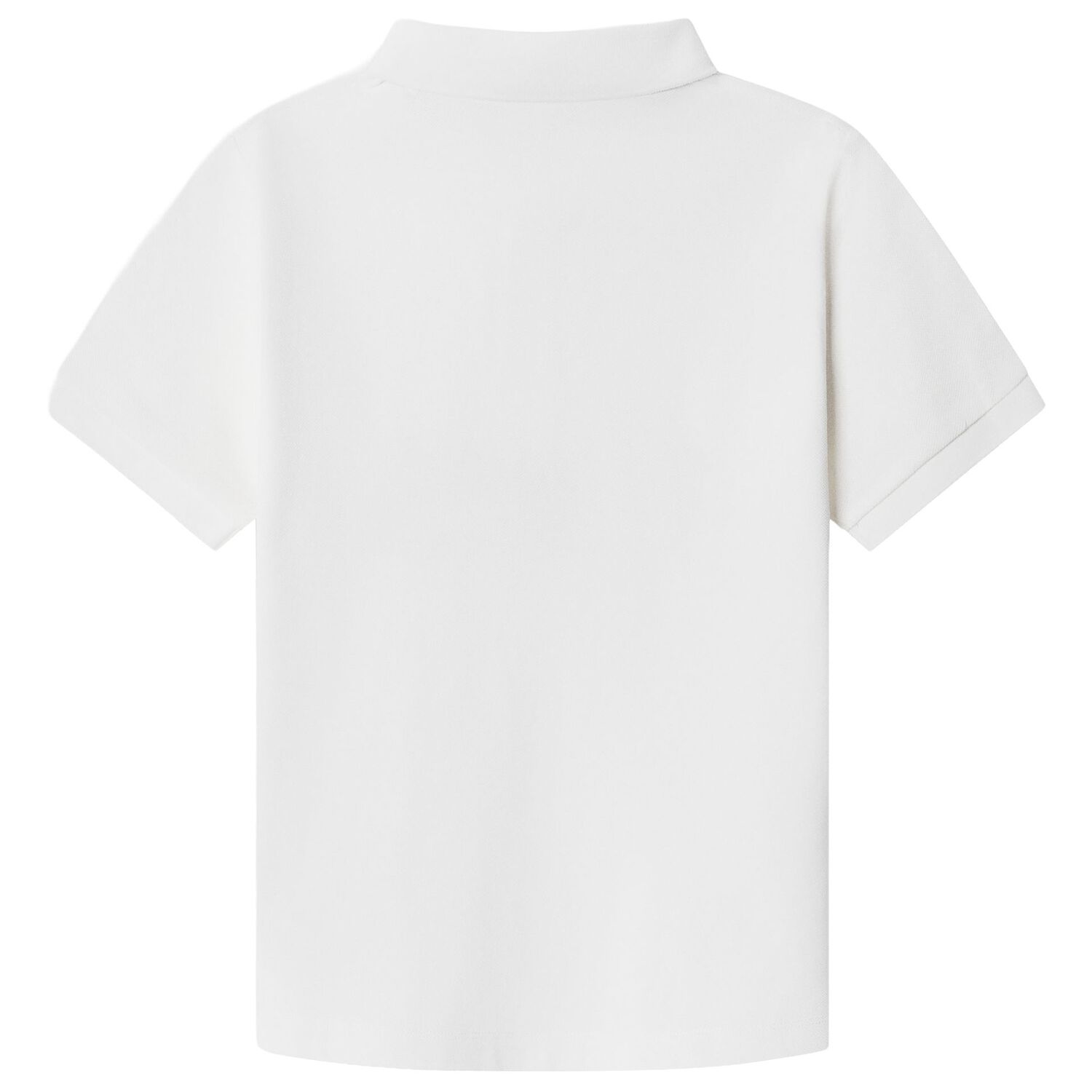 Boys White Logo Polo Shirt , 2, hi-res
