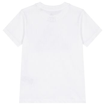 Boys White & Black Logo T-Shirt