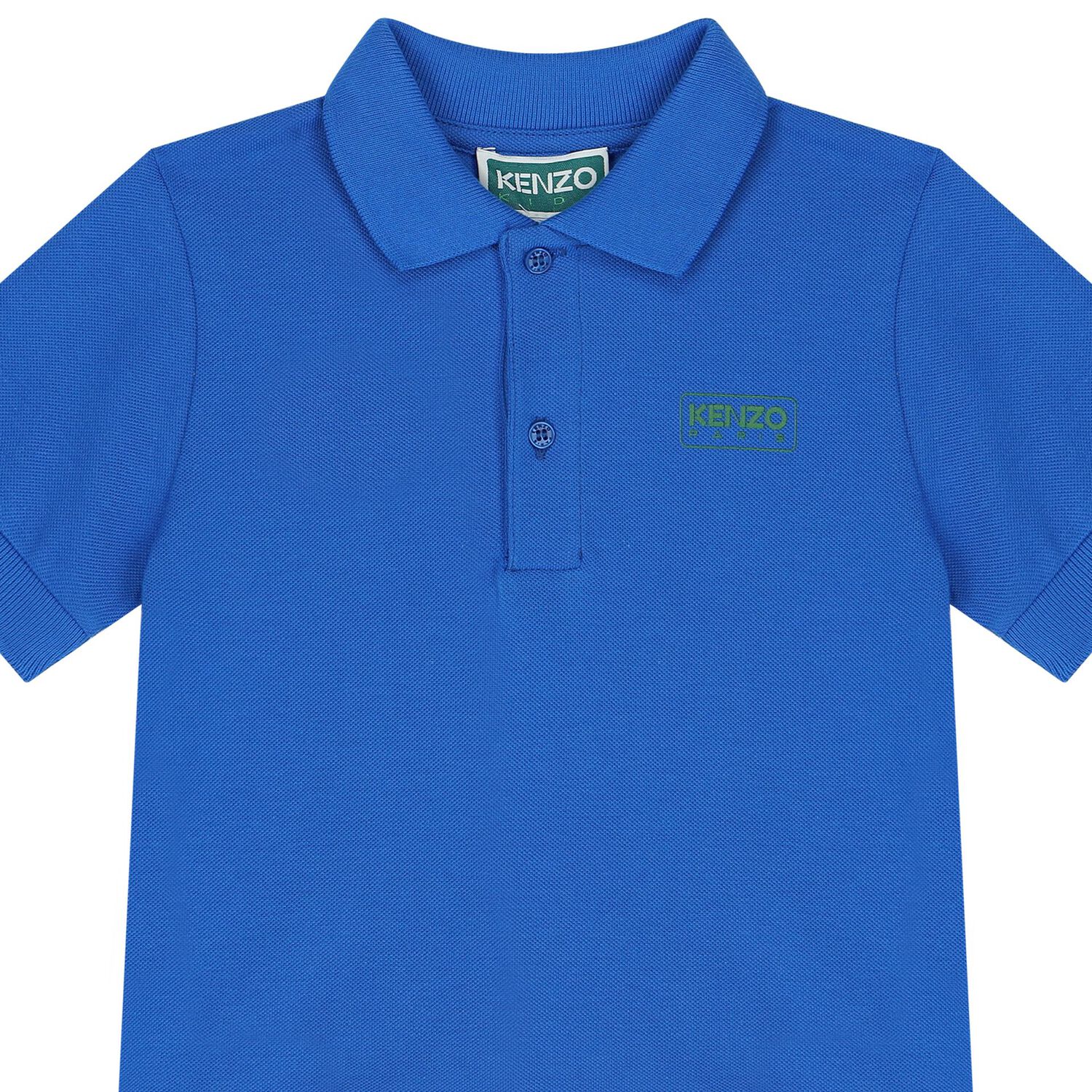 Younger Boys Blue Logo Polo Shirt, 1, hi-res