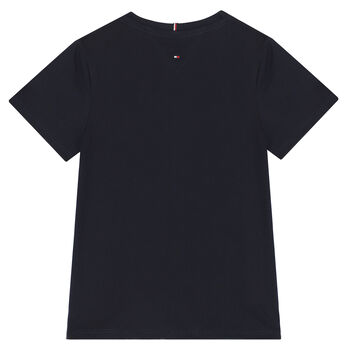 Girls Navy Logo T-Shirt