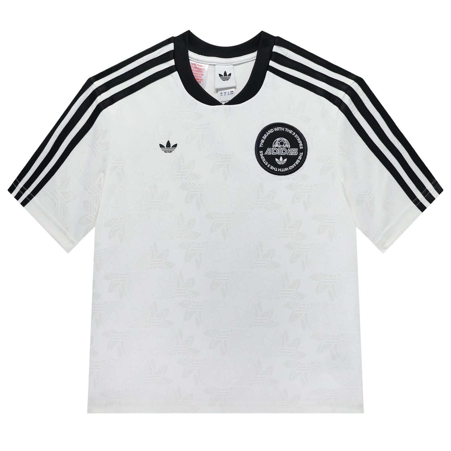 تيشيرت أبيض وأسود مزين بشعار, 1, hi-res