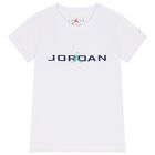 Younger Boys White & Green Jordan Shorts Set, 1, hi-res