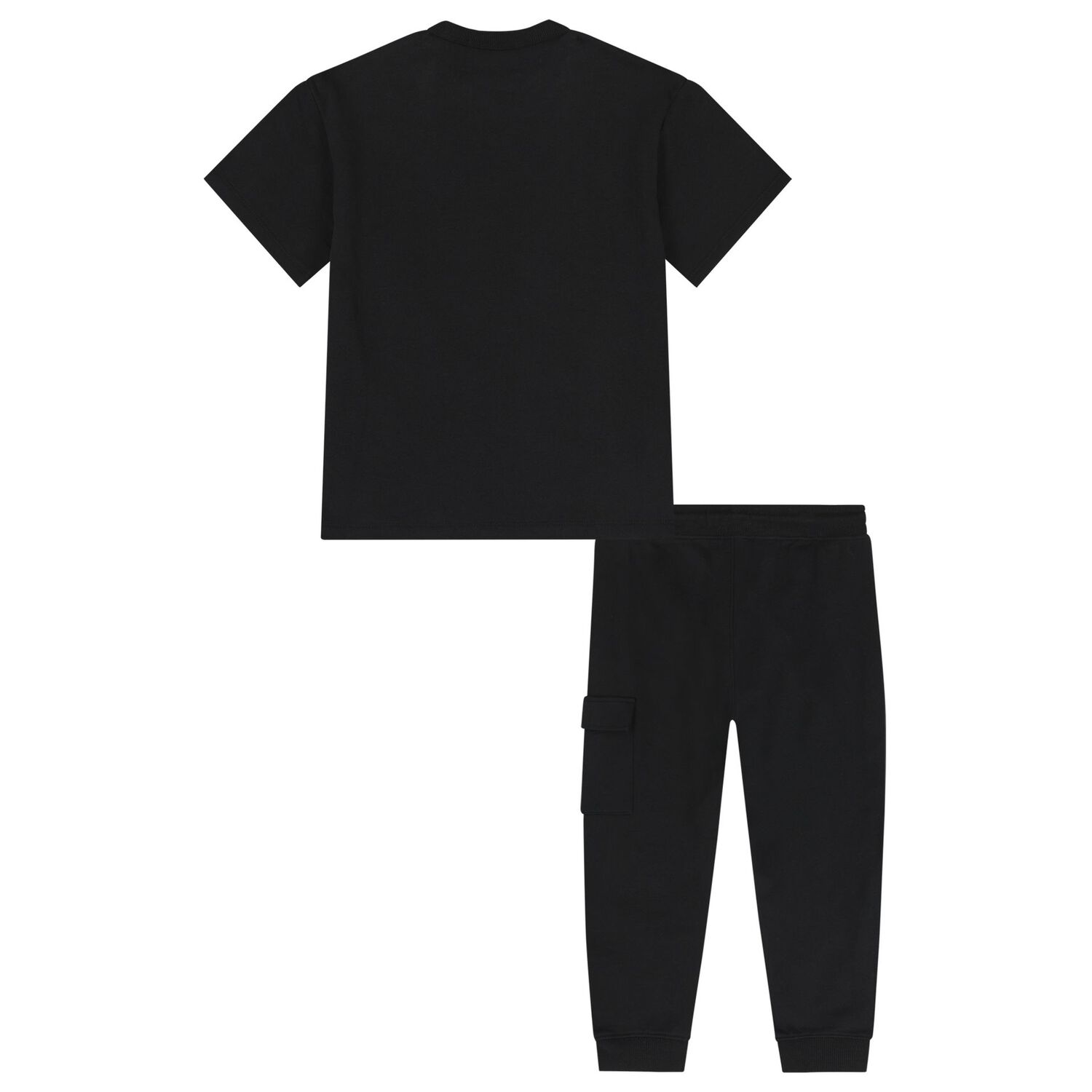 Boys Black Logo Joggers Set, 1, hi-res
