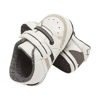 Baby Boys White & Navy TrainersÃ‚Â 