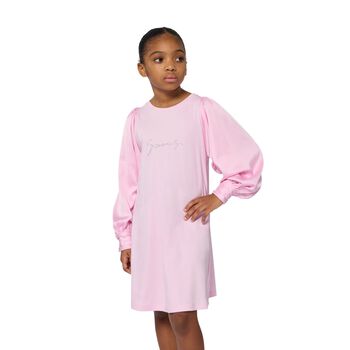 Girls Pink Logo Dress