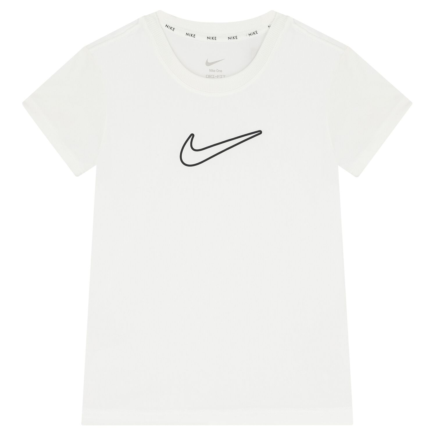 Girls White Logo T-Shirt, 2, hi-res image number null