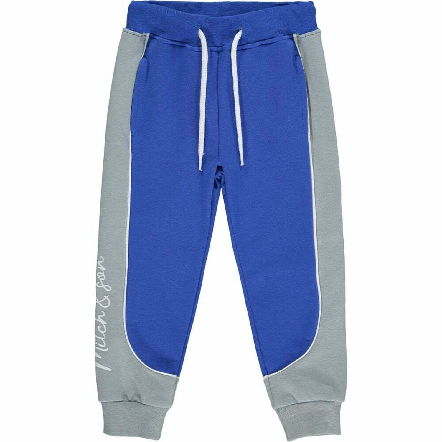 Boys Blue & Grey Logo Tracksuit, 1, hi-res