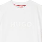 Boys White Cotton Logo T-Shirt, 3, hi-res