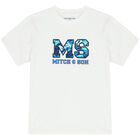 Boys White & Blue Logo Short Set, 1, hi-res