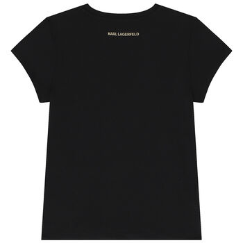 Girls Black Logo T-Shirt