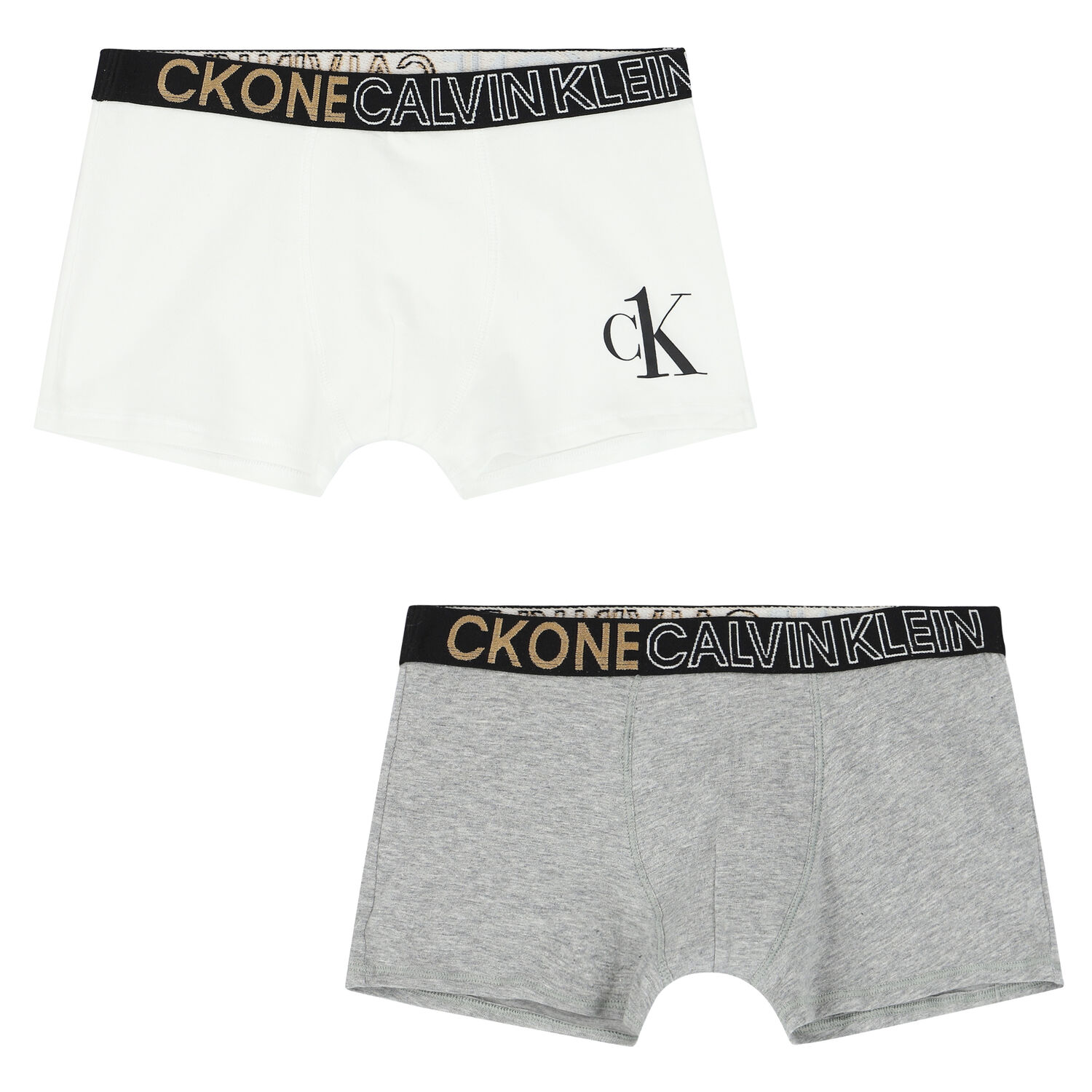 Boys Grey & White Logo Boxer Shorts ( 2-Pack ), 2, hi-res image number null