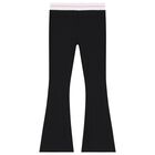 Girls Black Leggings, 1, hi-res