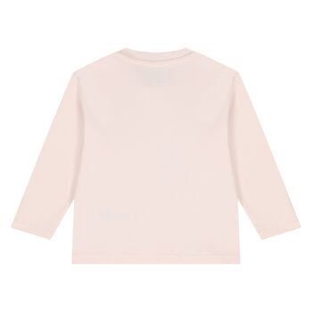 Younger Girls Beige Tiger Long Sleeve Top