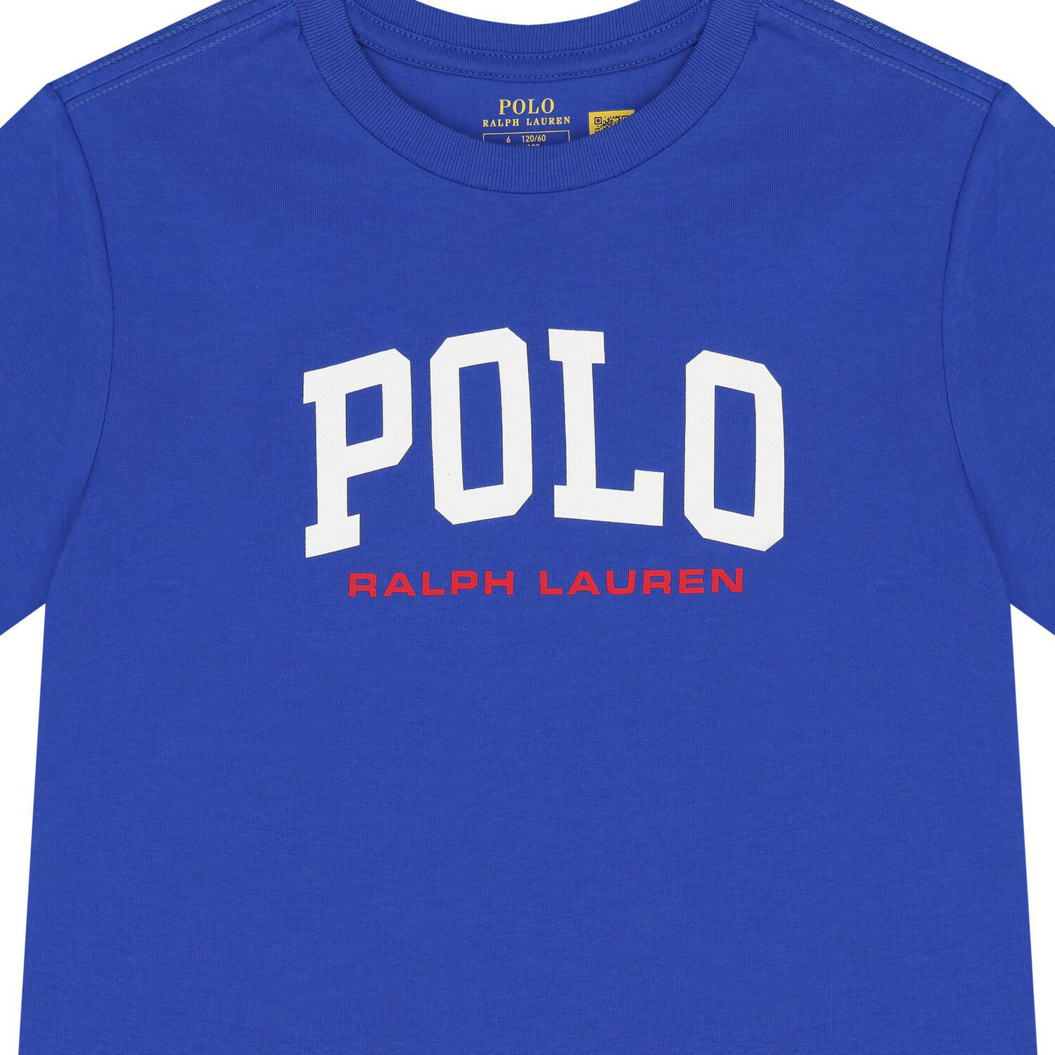 تيشيرت أولاد بالشعار باللون الأزرق, 1, hi-res image number null