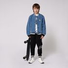 بنطال رياضي بالشعار باللون الأسود, 1, hi-res