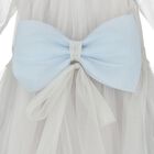 Girls Grey & Blue Bow Dress, 1, hi-res
