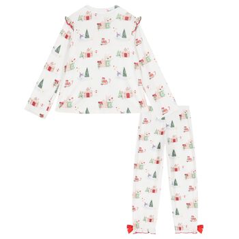Girls Ivory Christmas Pyjamas
