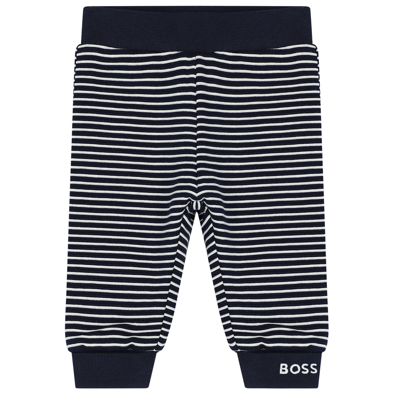 Baby Boys Navy Blue Logo Trousers Set, 1, hi-res image number null