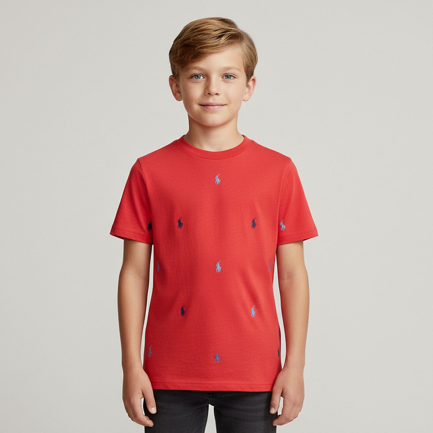Boys Red Logo T-Shirt, 1, hi-res image number null