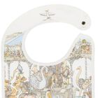 Baby Boys Ivory & Blue Carousel Carr&eacute; Swaddle & Bib Gift Set, 1, hi-res