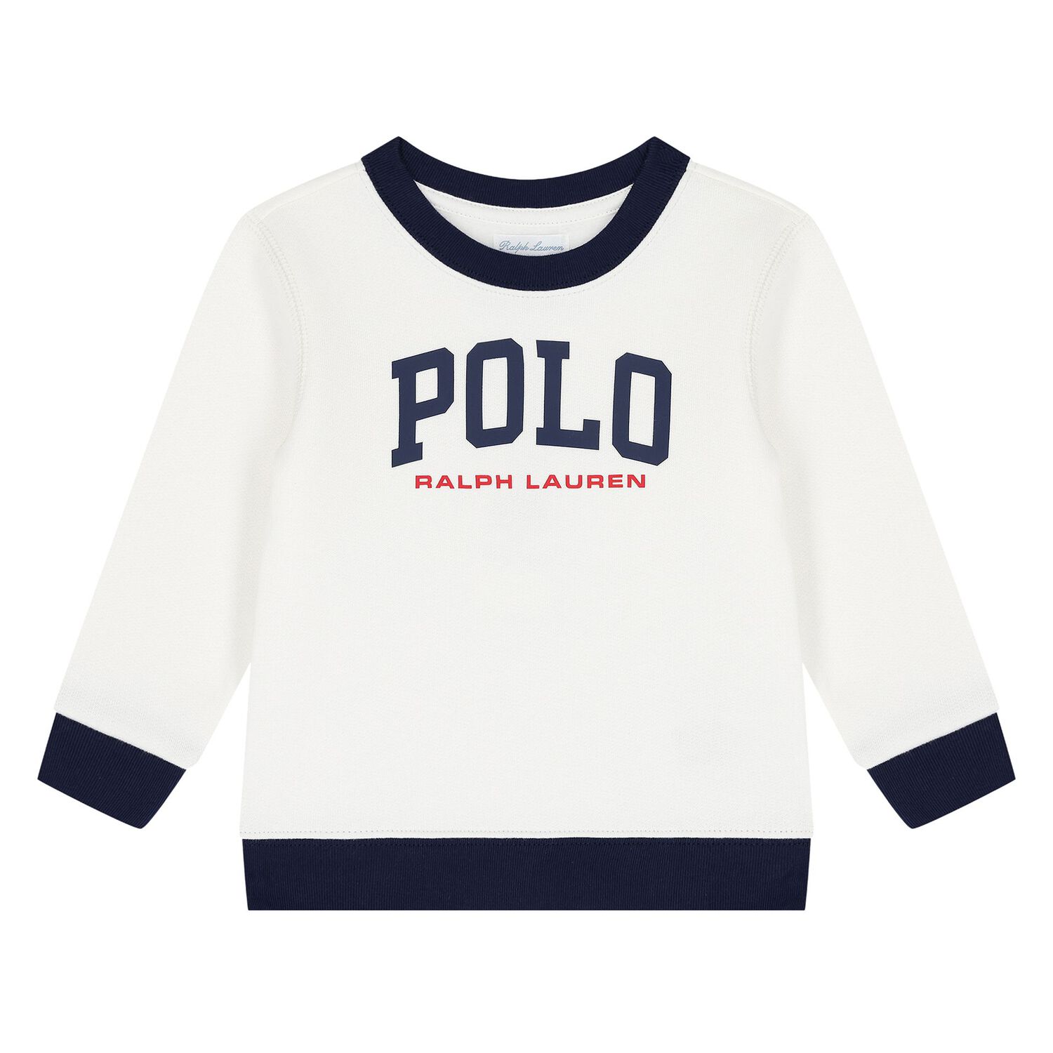 Baby Boys White & Navy Blue Logo Tracksuit, 1, hi-res image number null