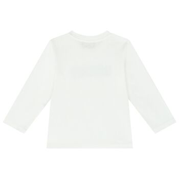 Younger White Logo Long Sleeve Top