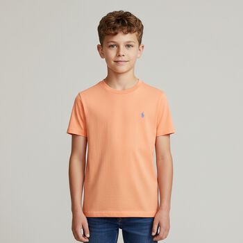 Boys Orange Logo T-Shirt